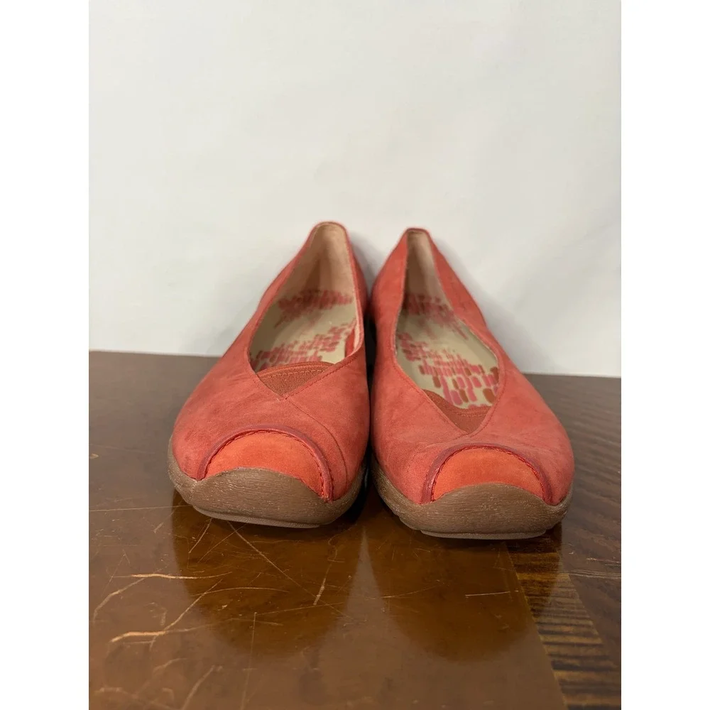 Merrell Isabella Porcelain Rose Suede Comfort Shoes Womens Size 8 Slip On Wedge